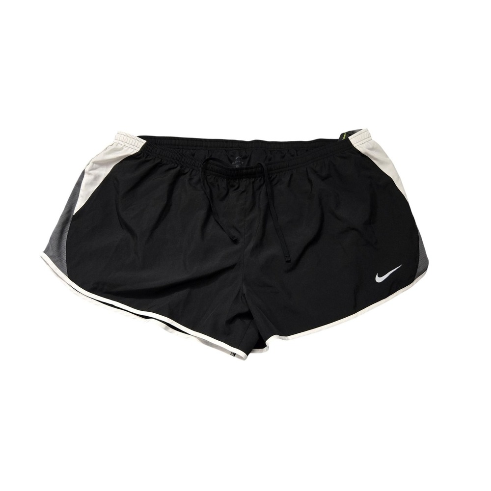 Nike Dri Fit Running Shorts‎ Womens 3X Black White Standard Fit 916622-010 NWT